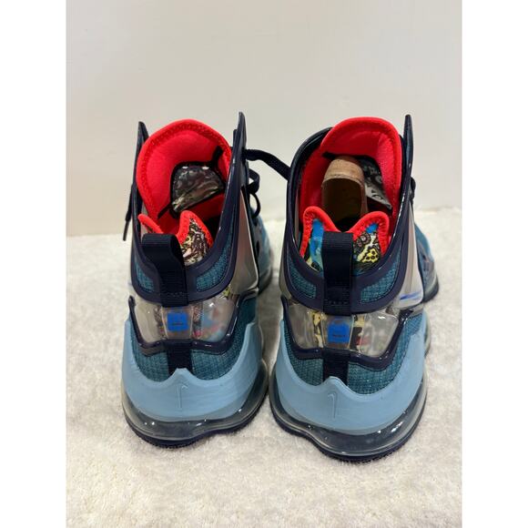 NWOB Nike LeBron 19 Fast Food Basketball Sneakers Dutch Blue/Pomegranate US 15 - Picture 6 of 8